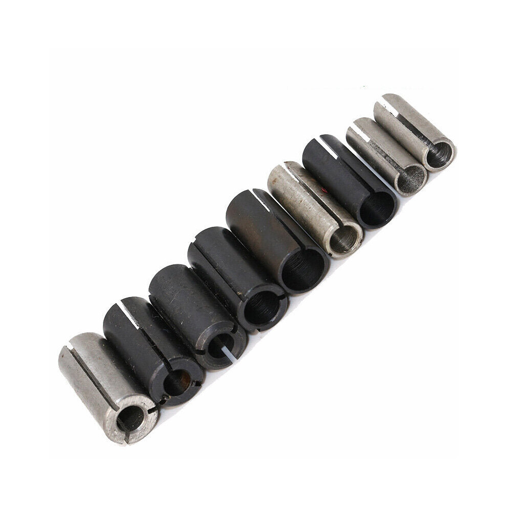 (10 to 8mm) 1pcs CNC Router Bit High Precision Adapter Collet Milling Cutter Tool Adapters Holder 6mm 6.35mm 8mm 10mm 12mm 12.7mm