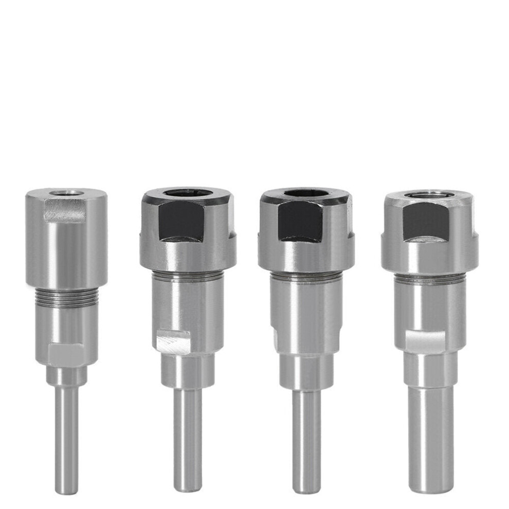 (1/4"-1/4) 8mm 12mm 1/2 Inch Shank Router Bit Extension Rod Collet Engraving Machine Extension Milling Cutter Woodworking Tool