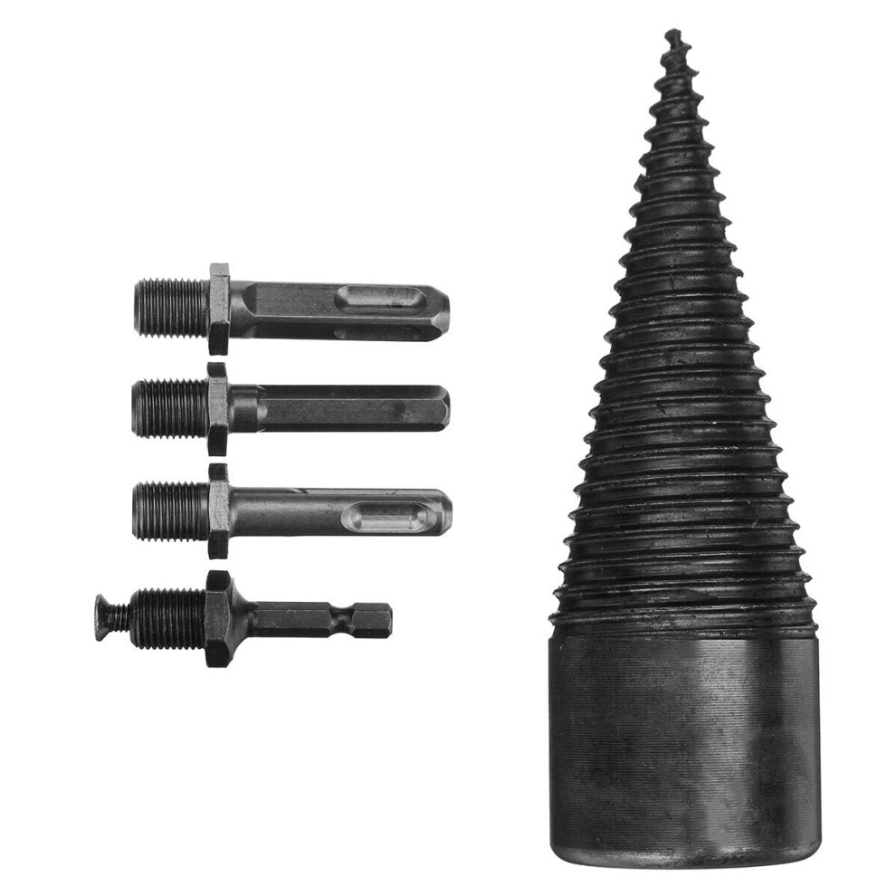 (42Mm) Firewood Splitter Drill Bit Round Hexagonal Shank Wood Splitting Cone Reamer 1138392145418