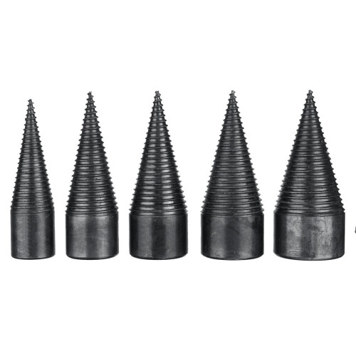 (45mm) Firewood Splitter Drill Bit Round Hexagonal Shank Wood Splitting Cone Reamer 2