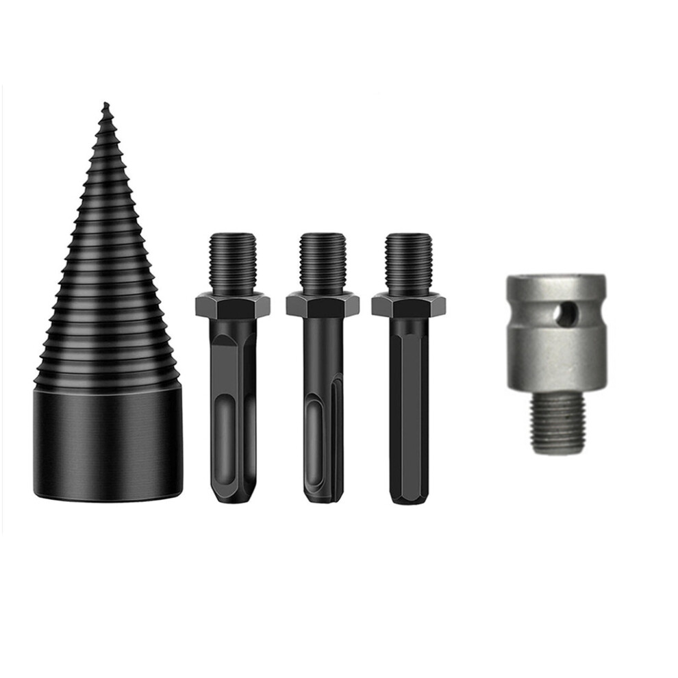 (42Mm) 4Pcs Firewood Splitter Drill Bit Chopping Wood Drill Firewood Drill Bit Chop Wood Splitting Tool 1138392148853