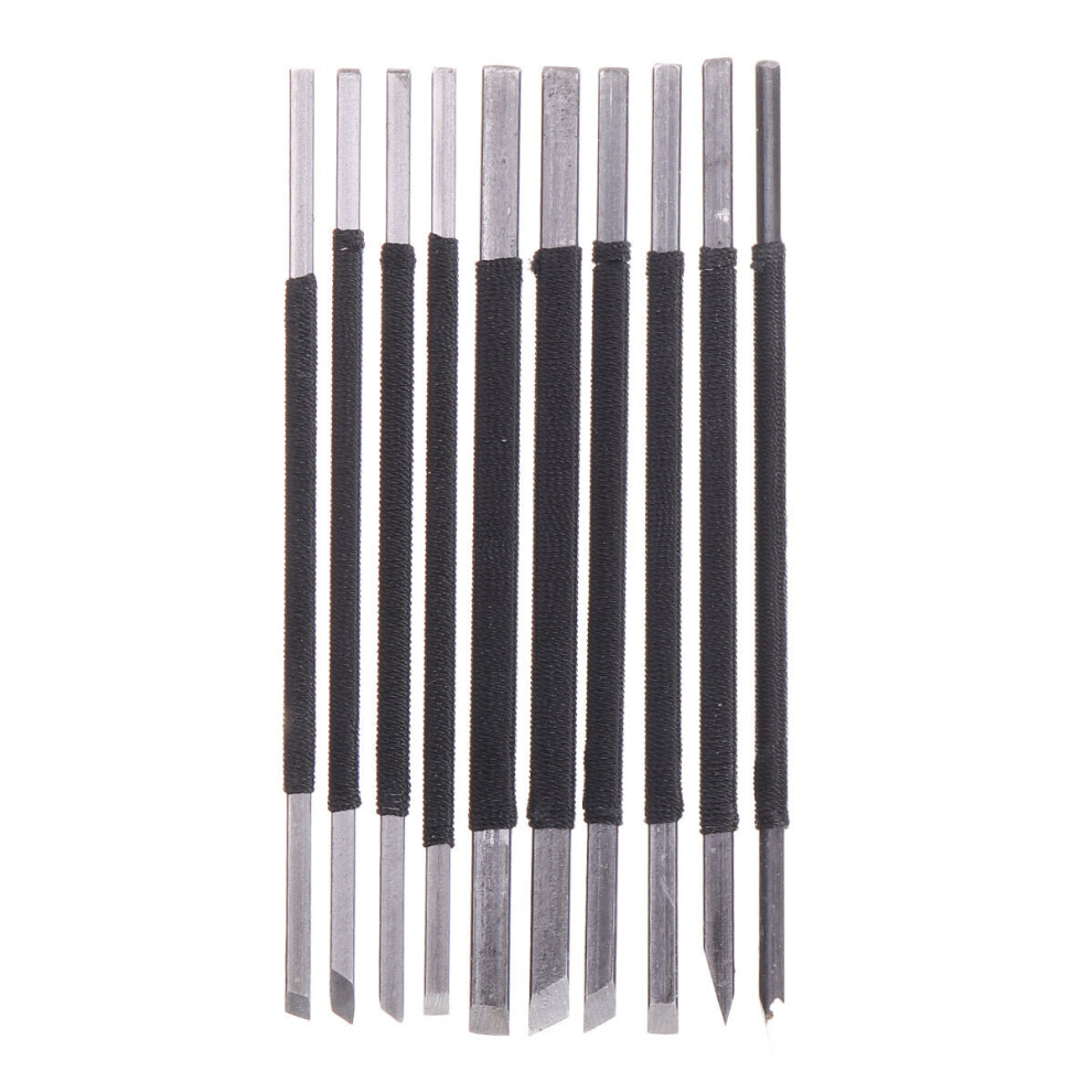 (10pcs) 3/5/7/10/11pcs Hand Carving Cutter Wood Seal Carving Stone Lettering Tools Kit Woodworking