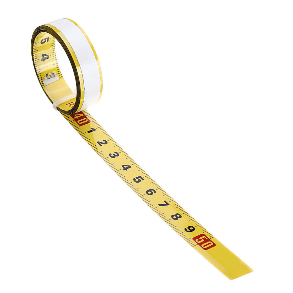 (2.5-0-2.5M) Self Adhesive Metric Ruler Miter Track Tape Measure Steel Miter Saw Scale For T-Track Router Table Band Saw Woodworking Tool 1138392144480
