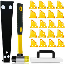 (Yellow) 2-in-1 Flooring Spacer Kit Laminate Wood Flooring Tools Inch Double End Use Wooden Floor