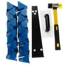 (Blue) 2-in-1 Flooring Spacer Kit Laminate Wood Flooring Tools Inch Double End Use Wooden Floor