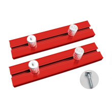 (19.8mm) 2pcs 15.8/17.8/19.8mm Aluminum Alloy Workbench Planing Stop Board Woodworking Baffle Limit Block