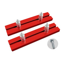 (17.8mm) 2pcs 15.8/17.8/19.8mm Aluminum Alloy Workbench Planing Stop Board Woodworking Baffle Limit Block