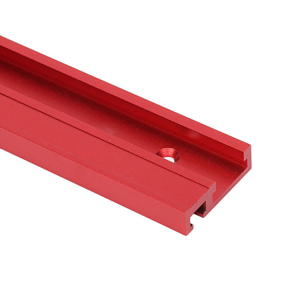 (400Mm) 100-1220Mm Red Aluminum Alloy 45 Type T-Track Woodworking T-Slot Miter Track/Table Saw Router Miter Gauge 1138392150399