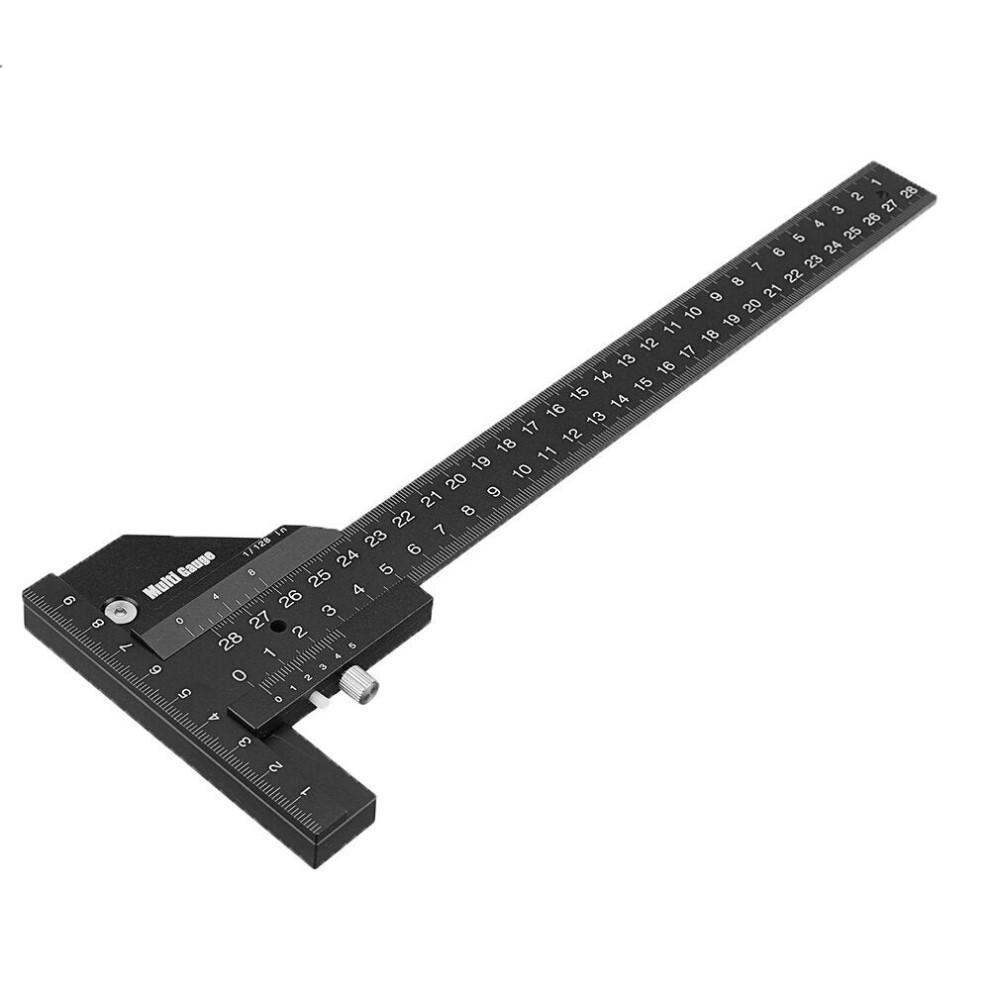 Multifunction Inch And Mm Woodworking Scriber Gauge Aluminum Measuring Marking Framing Ruler Tool For Carpentry 1138392147269