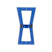 (Blue) Aluminum Alloy Dovetail Marker Dovetail Marking Jig Featuring 1:5 1:6 1:7 and 1:8 Slopes Woodworking Tool