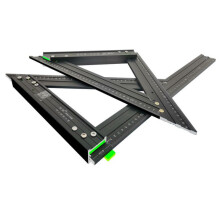 (600*600mm) 7 Inch Aluminum Alloy Triangle Ruler Angle Protractor Miter Speed 90 Square Measuring Ruler Metric Imperial