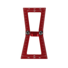 (Red) Aluminum Alloy Dovetail Marker Dovetail Marking Jig Featuring 1:5 1:6 1:7 and 1:8 Slopes Woodworking Tool