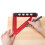 200mm Aluminum Alloy Carpenter Square Triangle Ruler Woodworking Precision Hole Positioning Square 6