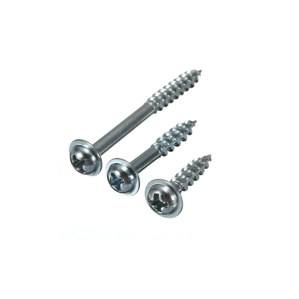 (20Mm) 100Pcs St4-20/25/38 Screws Carbon Steel Cross Head St4 Woodworking Screw Half-Tooth Self-Tapping 1138392142707