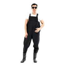(black, 45) Fishing Waders With Boots And Lightweight Pants Waterproof For Men And Women