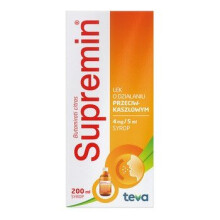 Supremin syrup with antitussive effect, 200 ml