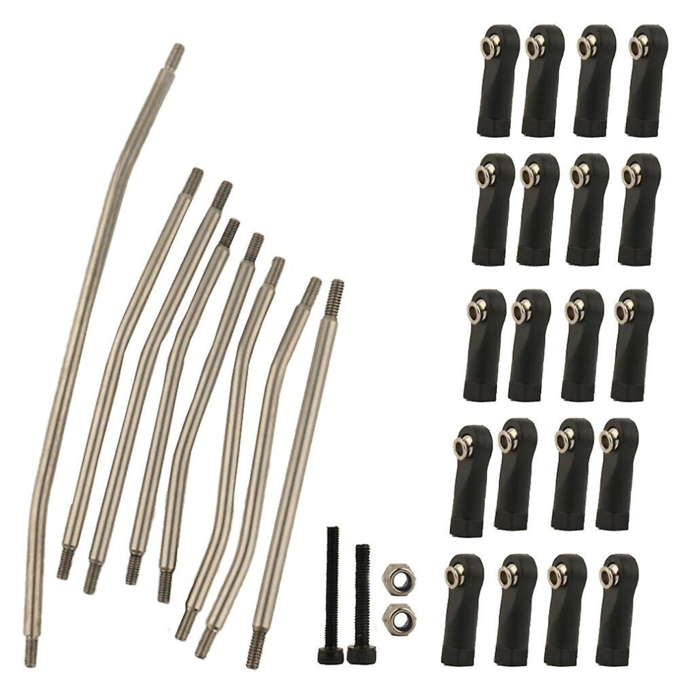 8pcs Stainless Steel Suspension Links Link Rod Linkage For Axial Wraith 90018 Rr10 90048 1/10 Rc Cr
