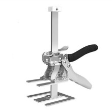 (Silver, 29cm) Adjustable Alloy Steel Cabinet Jack Handheld Lifting Tool Height Regulator Hand Tools Cabinet Anti-theft Door