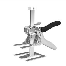 (Silver, 21cm) Adjustable Alloy Steel Cabinet Jack Handheld Lifting Tool Height Regulator Hand Tools Cabinet Anti-theft Door