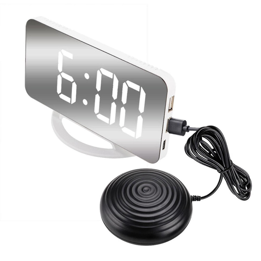 Loud Vibrating Alarm Clock Compatible Heavy Sleepers Adults Deaf