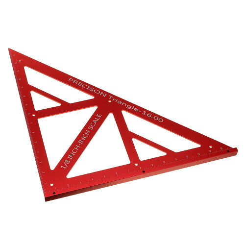 90/45 Degree Aluminum Alloy Multi-function Woodworking Triangle Ruler Inch Precision Triangle Ruler 1
