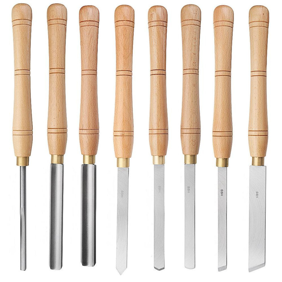 (5/8"skew chisel) High Speed Steel Lathe Chisel Wood Turning Tool with Wood Handle Woodworking Tool