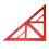 90/45 Degree Aluminum Alloy Multi-function Woodworking Triangle Ruler Inch Precision Triangle Ruler 5