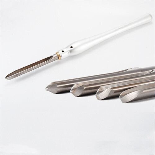 (Light Handle) High Speed Steel Lathe Chisel Wood Turning Tool Blade/Handle/Reducing Sleeve 2