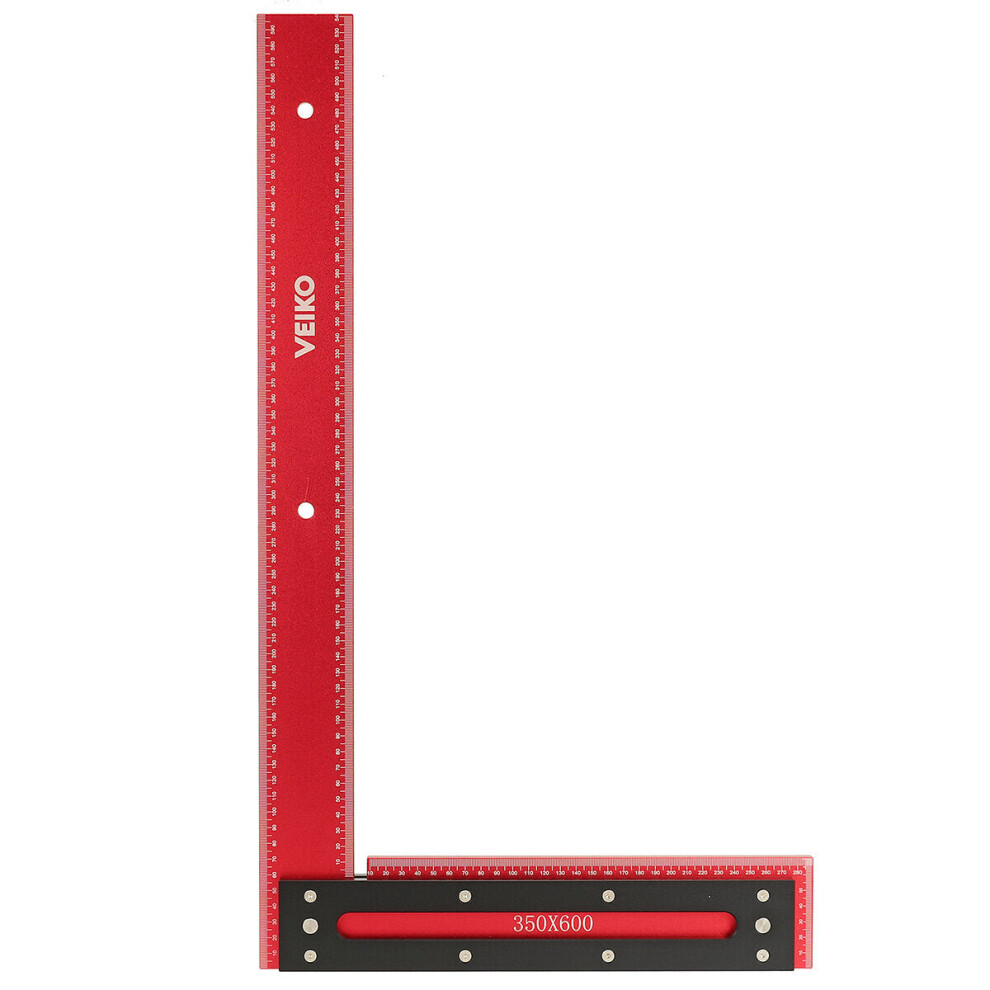 (Metric) 600Mm Aluminum Alloy Carpenter Square Framing Square Right Angle Ruler For Woodworking Square Setting Marking 1138392138878