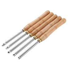(Round 12mm) Wood Turning Tool Carbide Insert Cutter with Wood Handle Lathe Tools Round Shank Woodworking Tool
