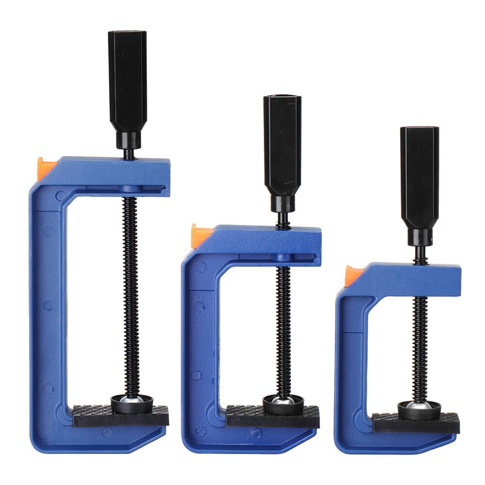 (3 Inch) Aluminum Quick Release C Clamp Woodworking Fixture Heavy Duty G Clamp 1138392142066