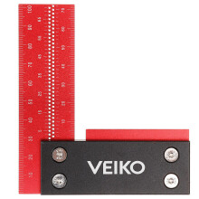 (Metric) 100mm/4Inch Aluminum Alloy Woodworking Ruler Precision Square Guaranteed T Speed Measurements Ruler for Measuring