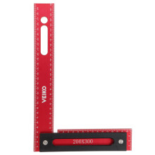 (Metric) 300x200mm Aluminum Alloy Precision Woodworking Square Right Angle Ruler with Base