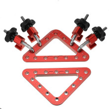 2 Set Metric/Imperial 45/90 120mmx120mm Aluminum Alloy Woodworking Positioning Ruler Set Installation Fixing Clip