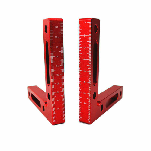 (1 Angle Ruler) 90 Degree Aluminium Alloy Positioning Squares Right Angle Ruler Woodworking Ruler 2