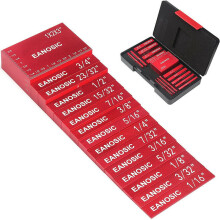 (Orange, Imperial) 15pcs Woodworking Precision Aluminum Alloy Setup Bars Positioning Blocks Height Gauge Right Angle Tools for Router Table Saw Accessories