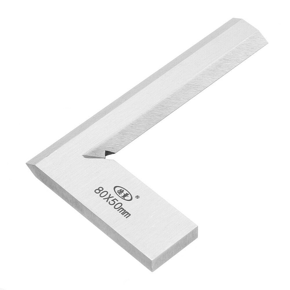 (80X50mm) Machinist Precision Edge Square Ruler 90 Right Angle Ruler Engineer Measuring Tool 1138392140079