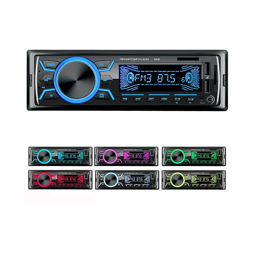 Car Radio Bluetooth Car Radio, 1din Car Radio, 4x60w Autoradio 7 Farben Fm Stereo Radio Usb/sd/aux/eq/mp3 Player Pioneer Autoradio