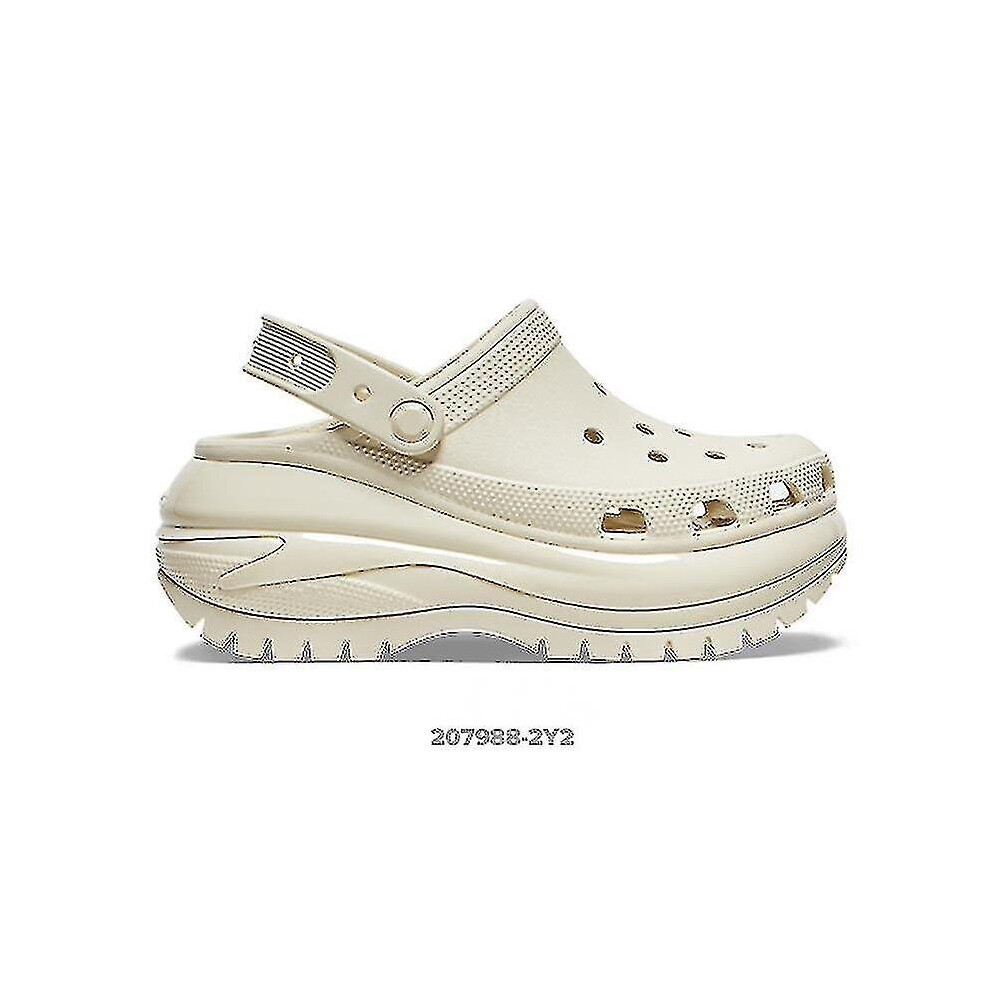 (Bone white, 39 40) Women's Crush Clog Thick Eva Platform Shoes Thick Sole Slip On Sls