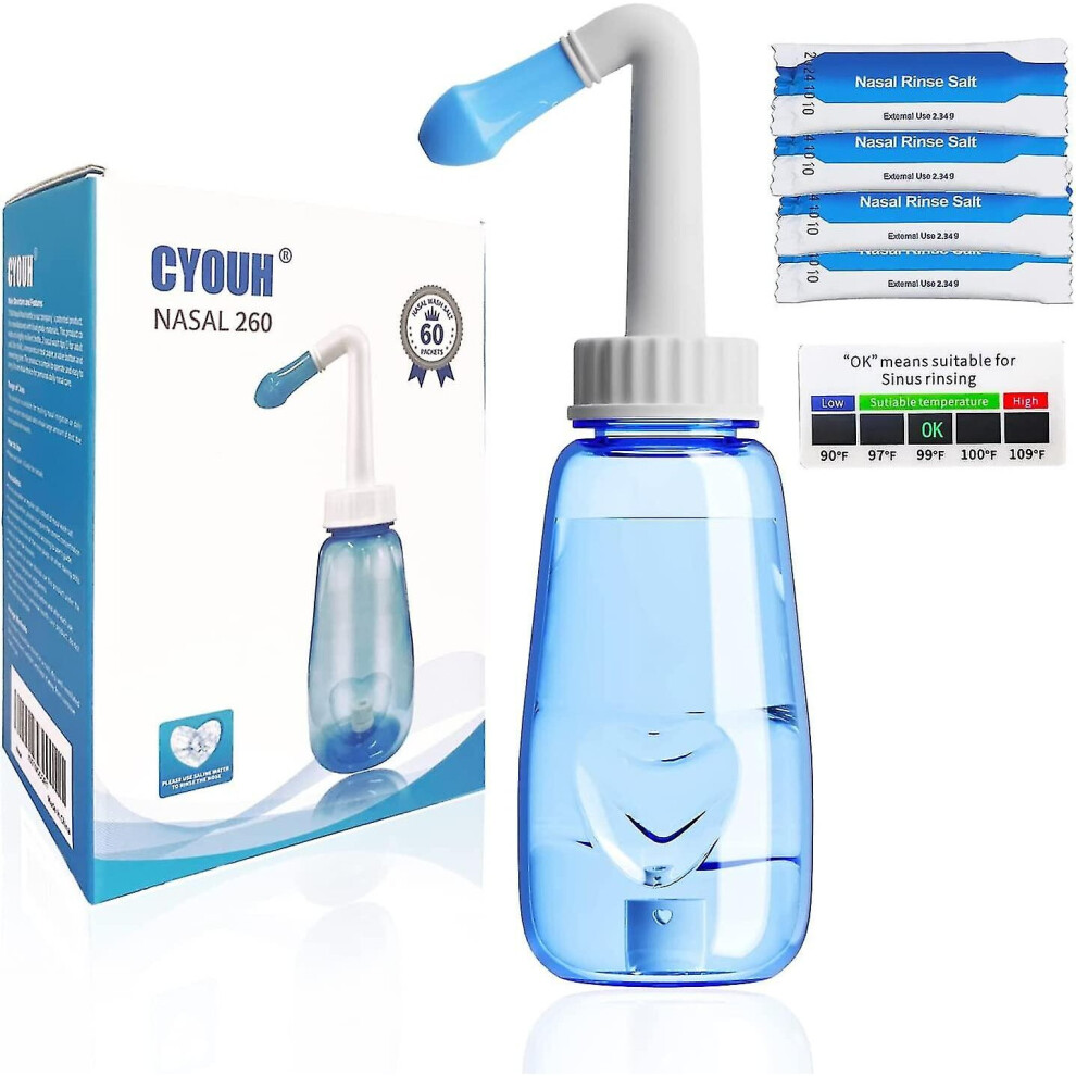 Neti Pot Sinus Rinse,nasal Wash Nose Rinsing Cleanse Bottle For Adult Children