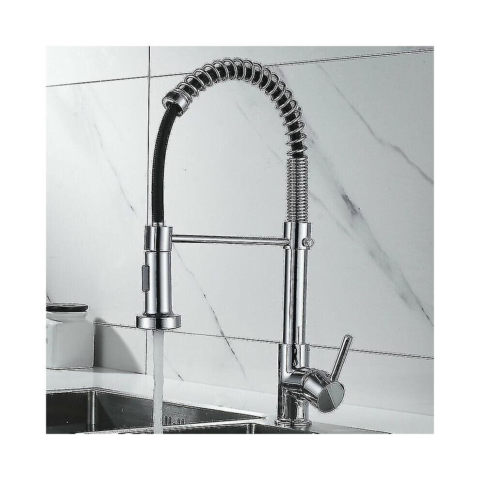 360 Swivel Kitchen Mixer Tap, Modern Spring Pull Out Kitchen Sink Faucet With Pull Out Spray, 2 Spray Modes - Veneer