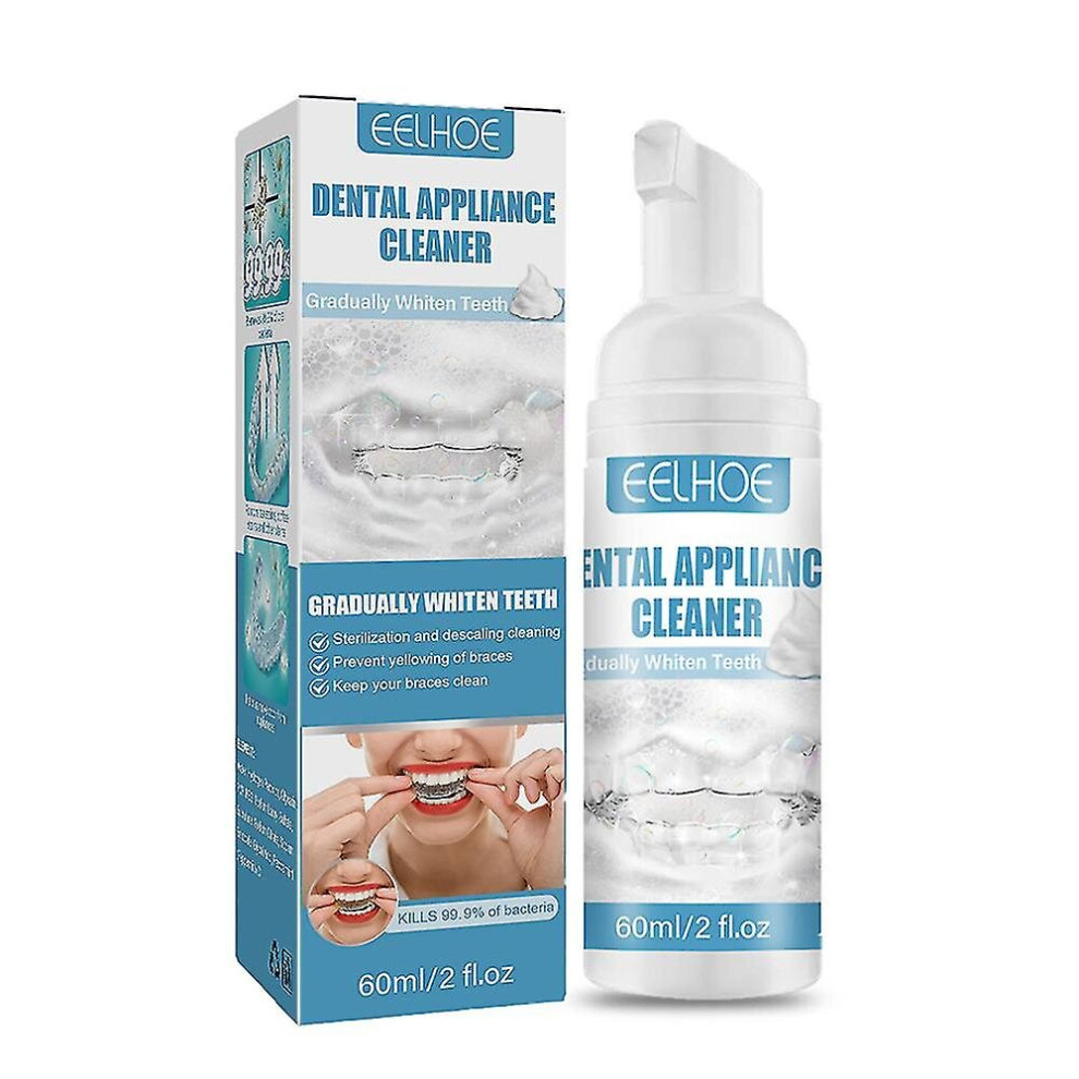 Dental Appliance Cleaner Dental Retainer Cleaner Foam Stain Remover 60ml
