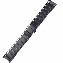 (24mm, Middle matte) Fit For Armani Watch Strap Ar1474 Ar1452 Ar1451 Men Women Black White 22mm 24mm Ceramic Watch Strap Bracelet Band Belt Replace