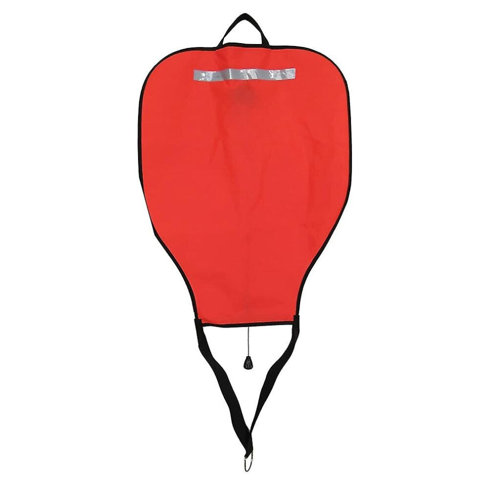 Scuba Diving Nylon Lift Bag,High Visibility Buoyancy Bag With Open Bottom,Salvage Bag Float Buoy(Red) Red