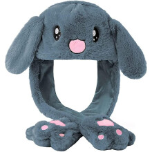 Bunny Hat Moving Ears,pressing Rabbit Hat Cap Paws Will Make Ears Move,funny Novelty Womens Girls