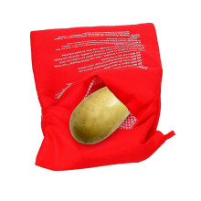 Microwave Potato Bag, 2 Pack Of Reusable Microwave Cooker Bag Baked Pouch Potato Bag, Red