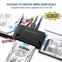 Zilkee Ultra Recovery Converter Usb3.0 To Sata/ide Hard-drive Cable Disk Adapter Eu Plug - Refurbished