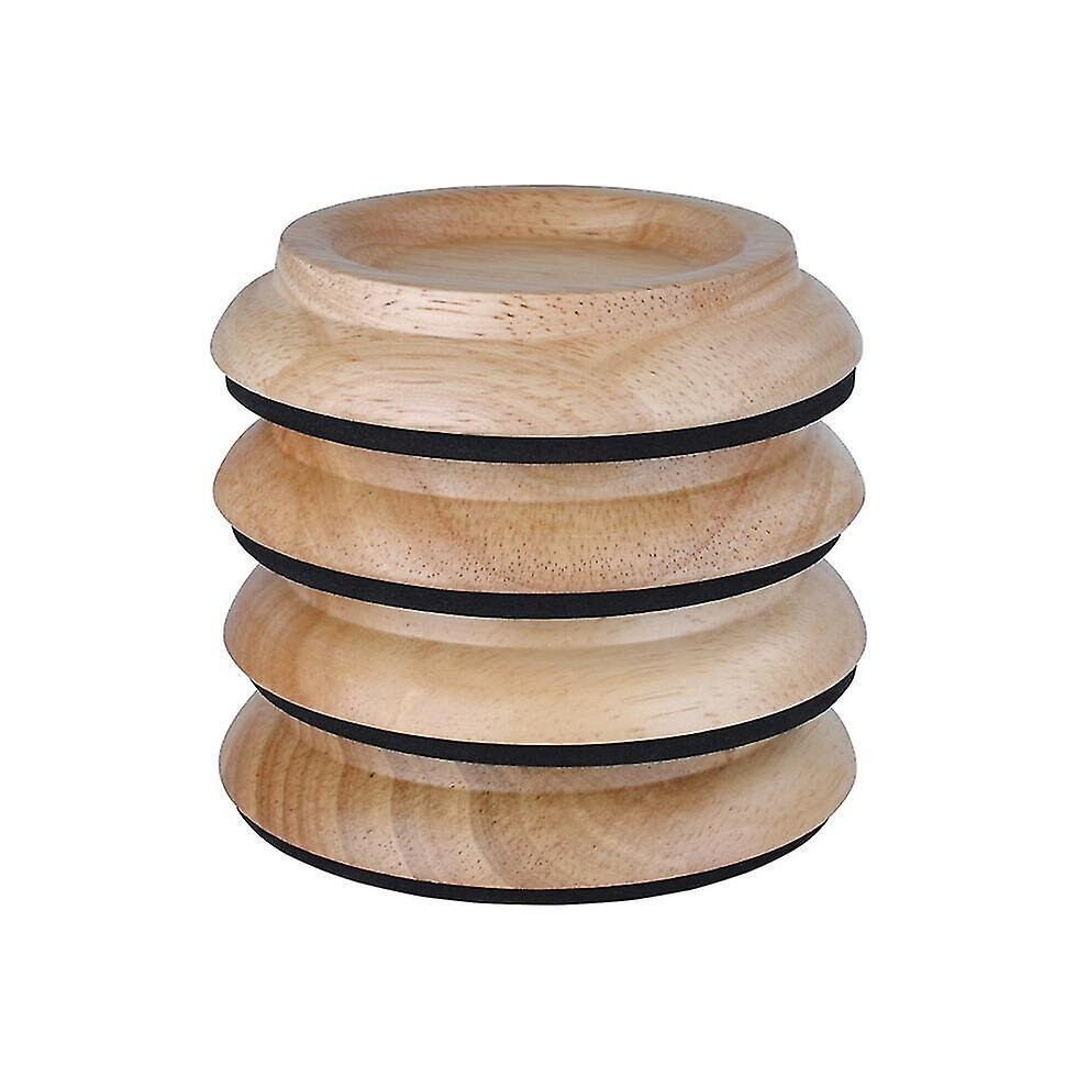 Upright Piano Caster Cups,premium Hardwood Piano Caster Pads Furniture Leg(4pcs,brown)-image-OPC-PCJYC7T-NEW