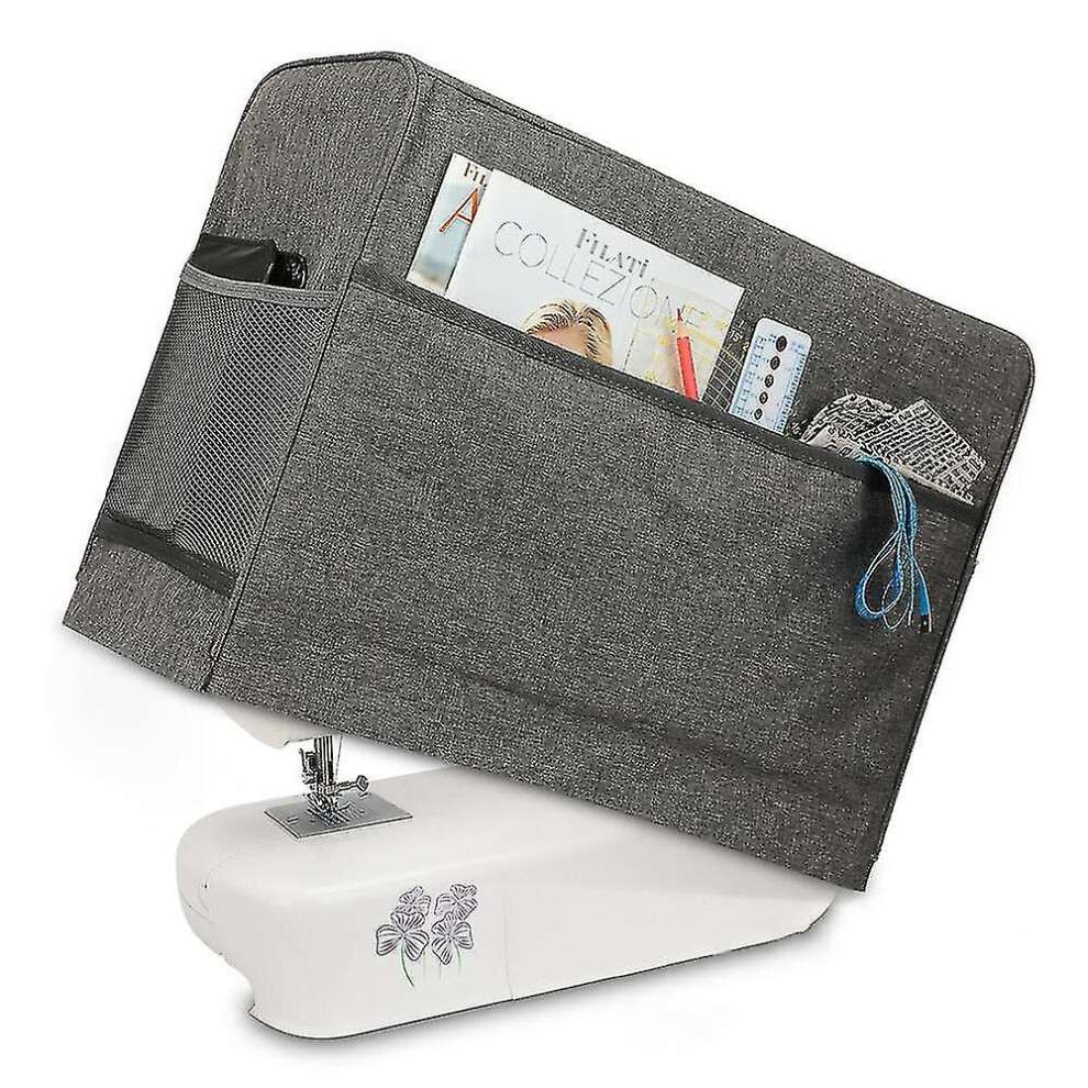 Sewing Machine Dust Cover With 3 Pockets, Anti-dust Cover For Most Standard Sewing Machines--