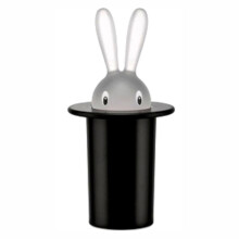 (Black) Toothpick Storage Box Dustproof Self-picking Rabbit Toothpick Holder